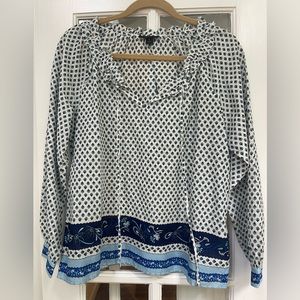 JCrew Tie front pop over tunic